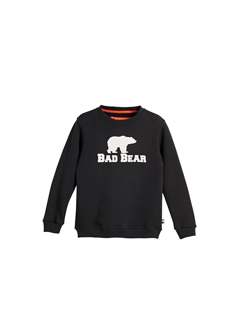 Bad Bear Siyah Logo Crewneck Kids Siyah Baskılı Çocuk Sweatshirt