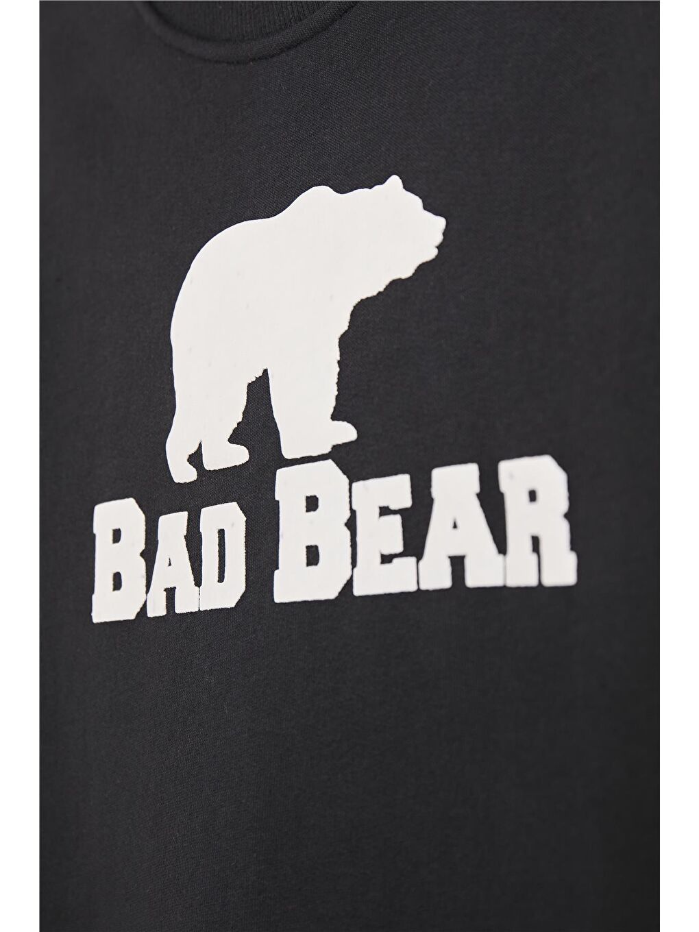 Bad Bear Siyah Logo Crewneck Kids Siyah Baskılı Çocuk Sweatshirt - 1