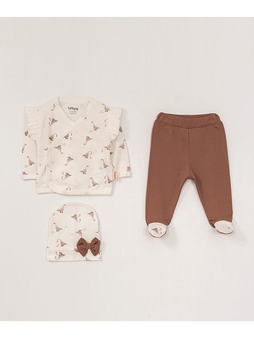 Karışık Happy Duck Tema Kruvaze Badi Set