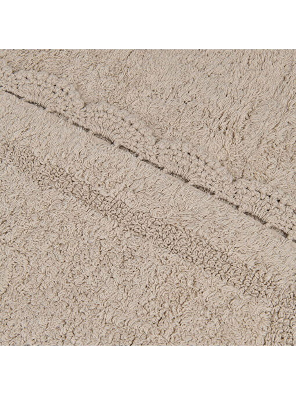 Soft Lace 2'li Banyo Paspası - Bej - 40x60 cm + 60x90 cm-3