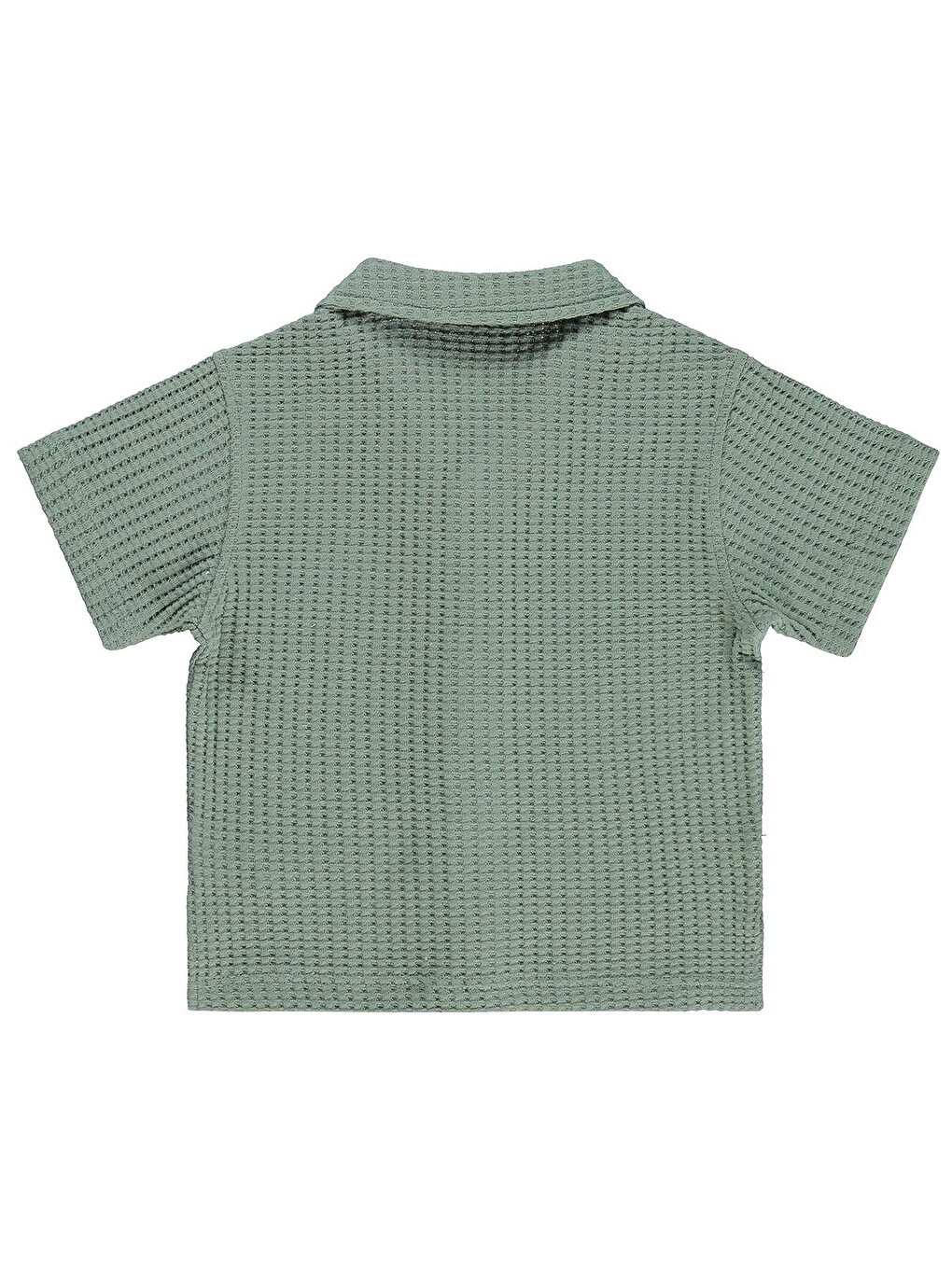 Boys Basic Waffle 2-5 Yaş Gömlek - Yeşil-1