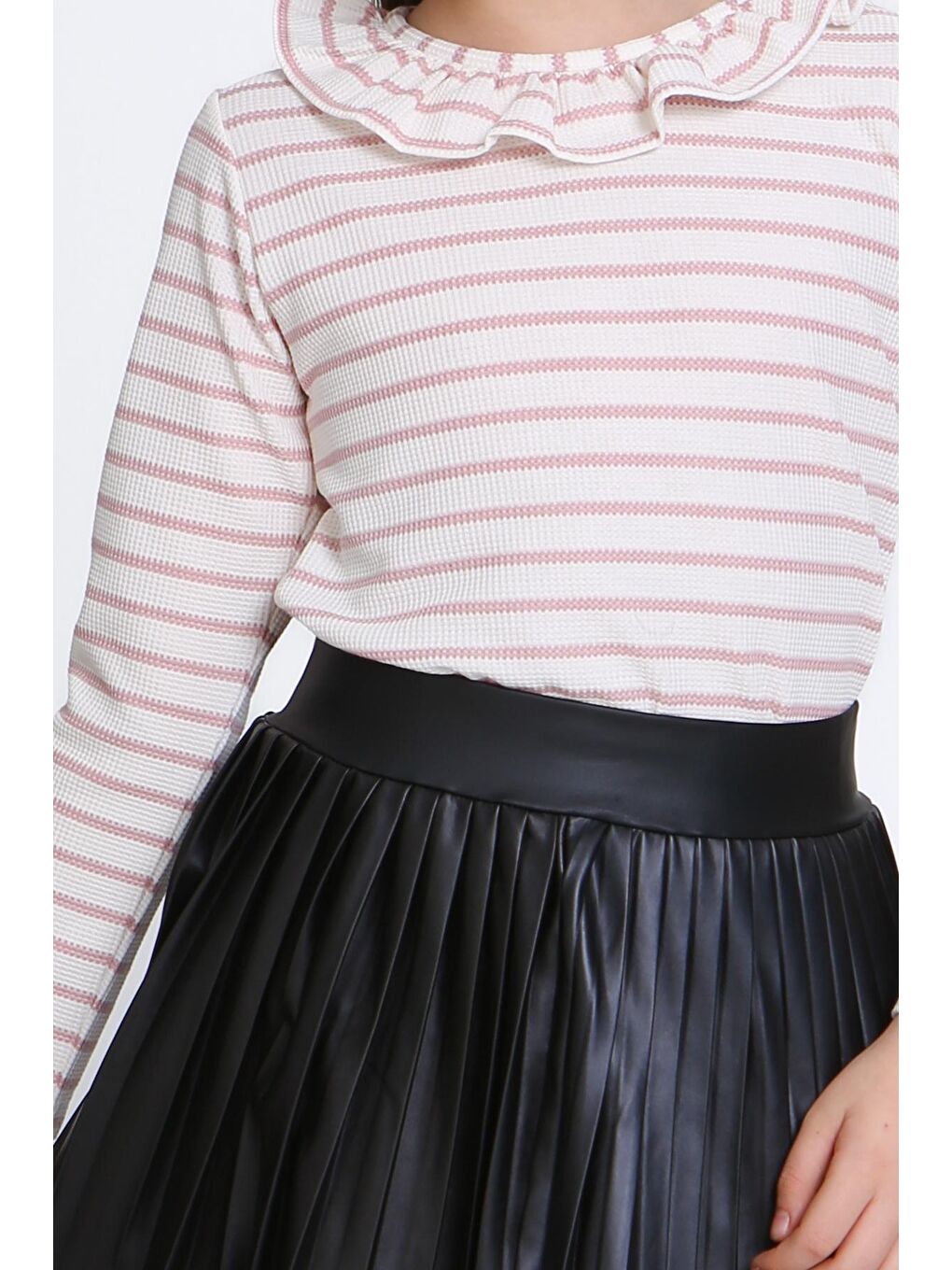 Pembe Kız Çocuk Pudra Etekli 3-7 Yaş Takım - 23310-2-2