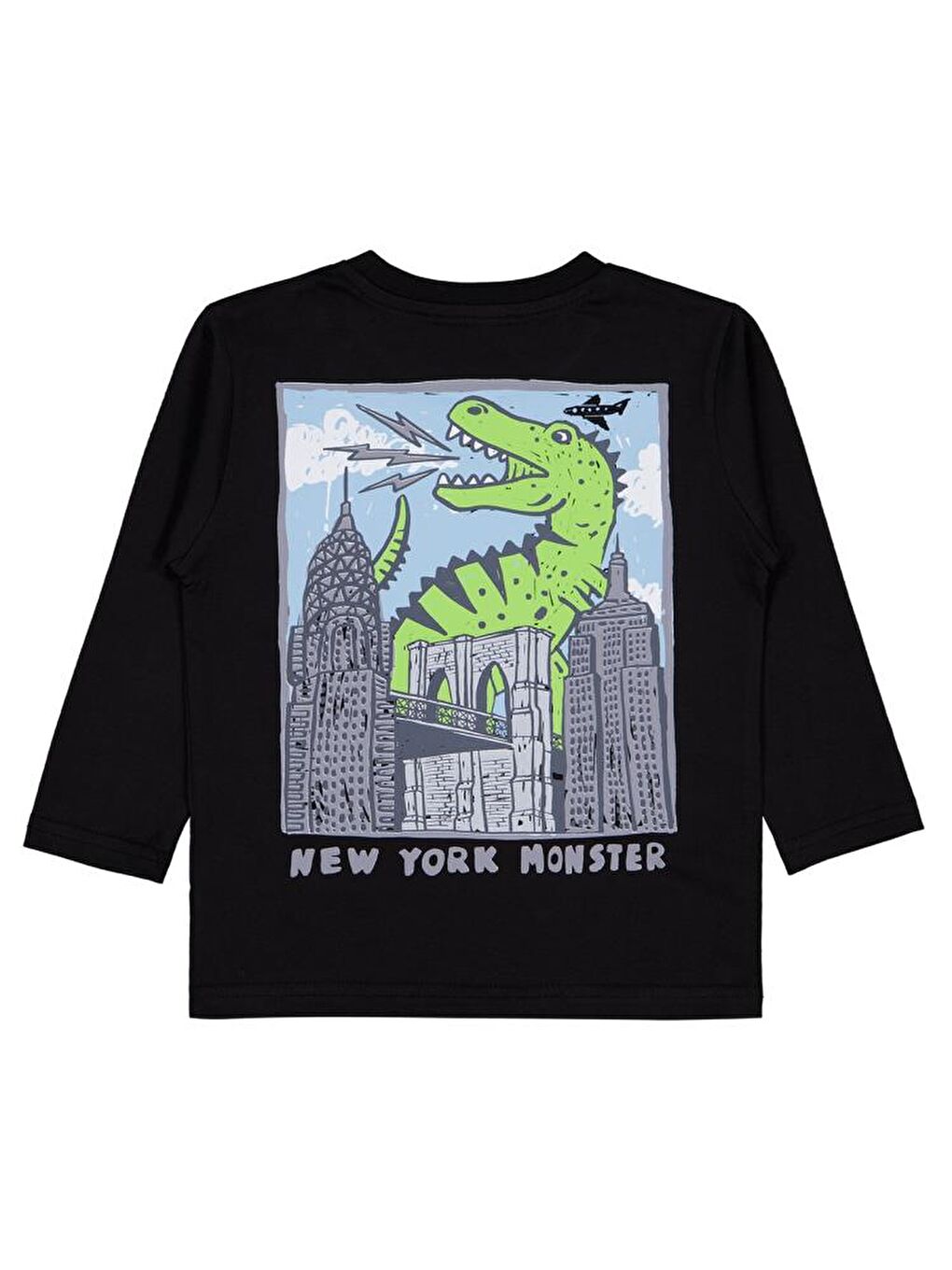 Boys Stay Brave baskılı 2-5 Yaş Sweatshirt - Siyah 3-4 Yaş-1