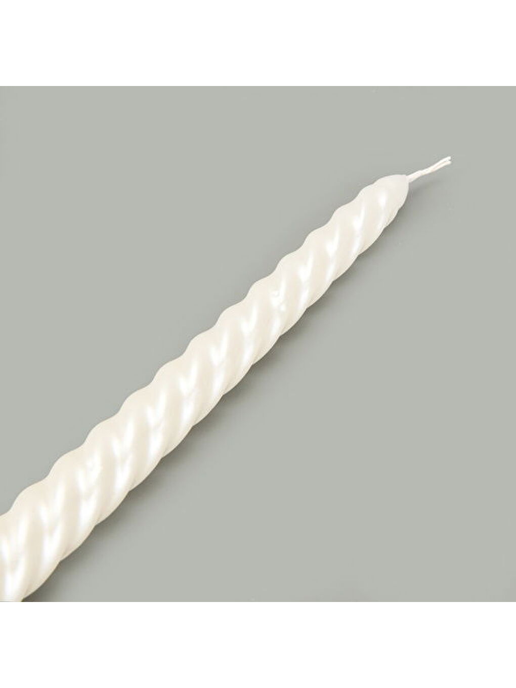 4'lü Burgu Mum - Beyaz - 25 cm-1