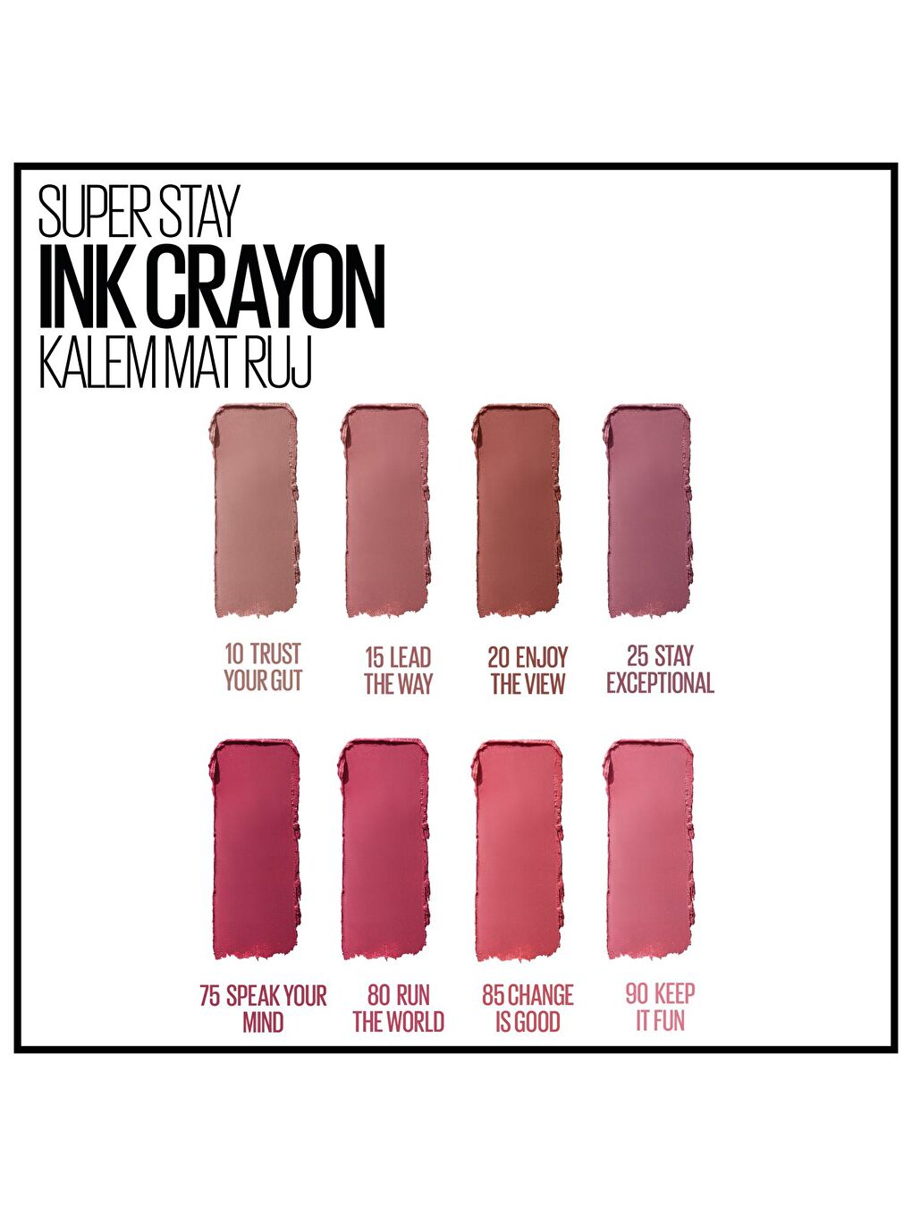 MAYBELLINE NEWYORK Mor Super Stay Ink Crayon Kalem Mat Ruj - 25 Stay Exceptional - 7