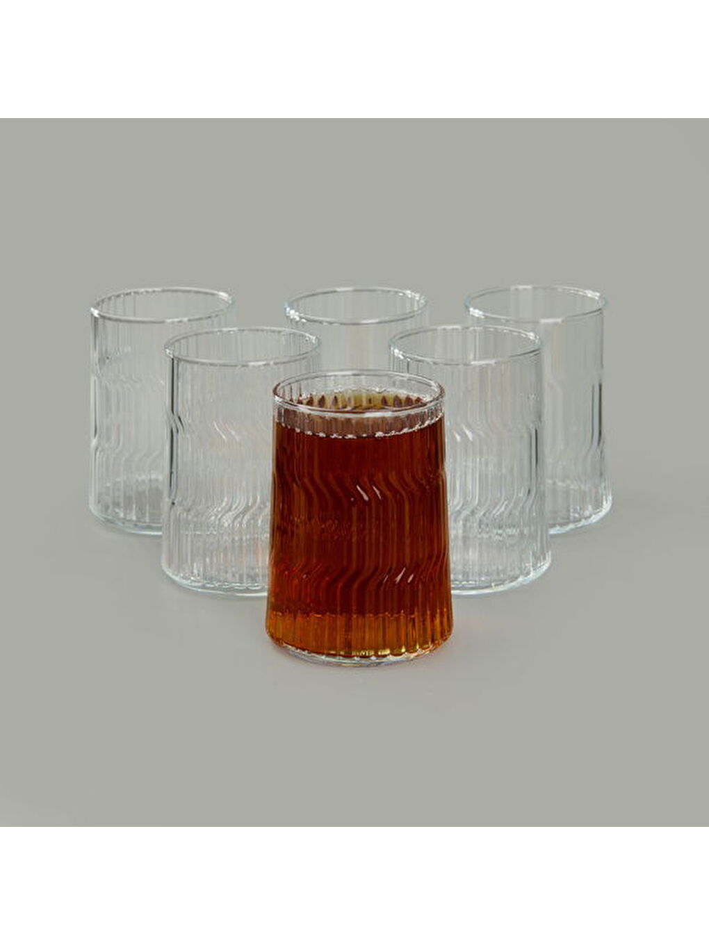 Renksiz Dunes 6'lı Meşrubat ve Su Bardağı Seti - Şeffaf - 335 ml