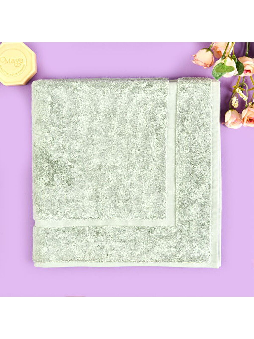 Yeşil Soft Samantha Ayak Havlusu - Mint - 60x60 cm