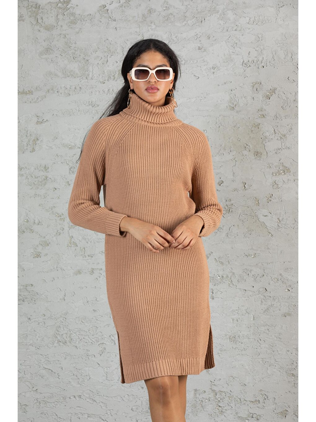 Sarı Kadın Triko Tunik 2688