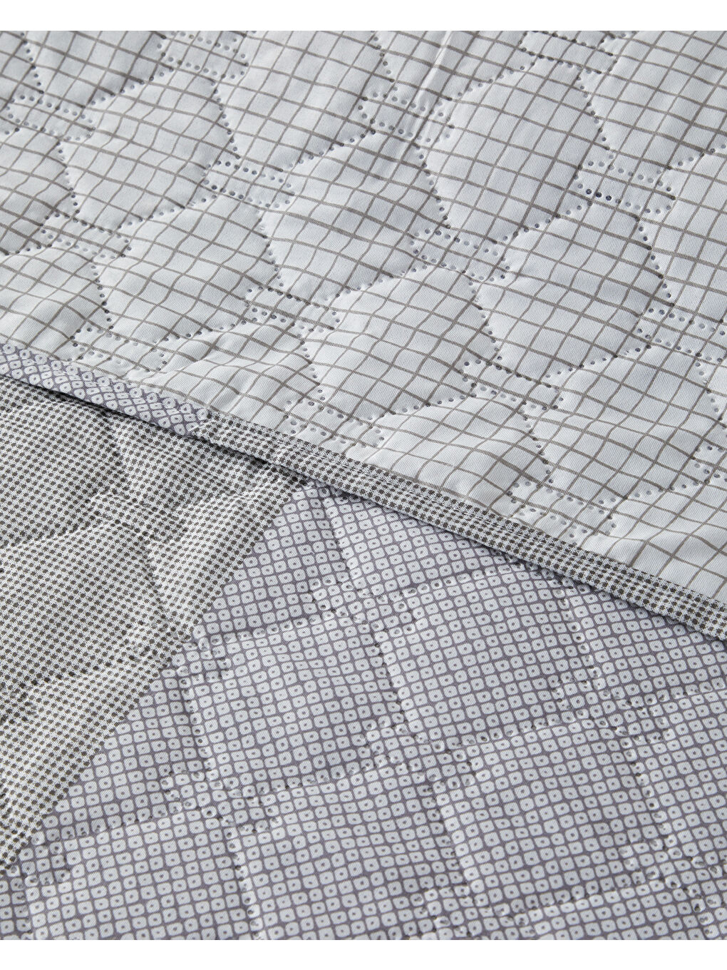 Tetragon Çok Amaçlı Tek Kişilik Yatak Örtüsü Takımı 160x220 cm Gri-2