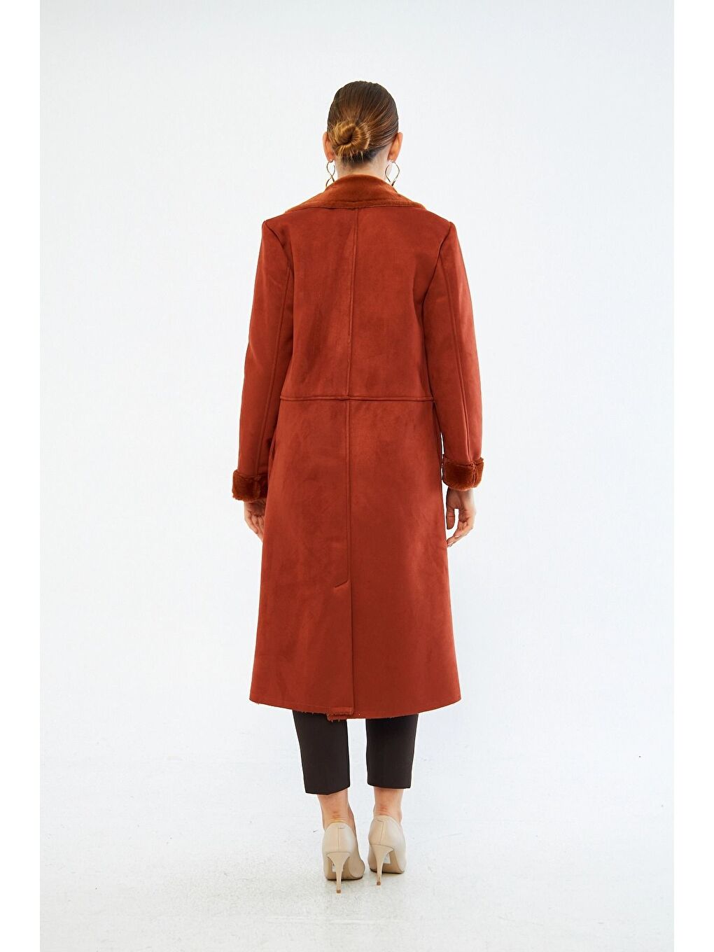 Karışık İçi Pelüşlü Gül Kurusu Kaban-1