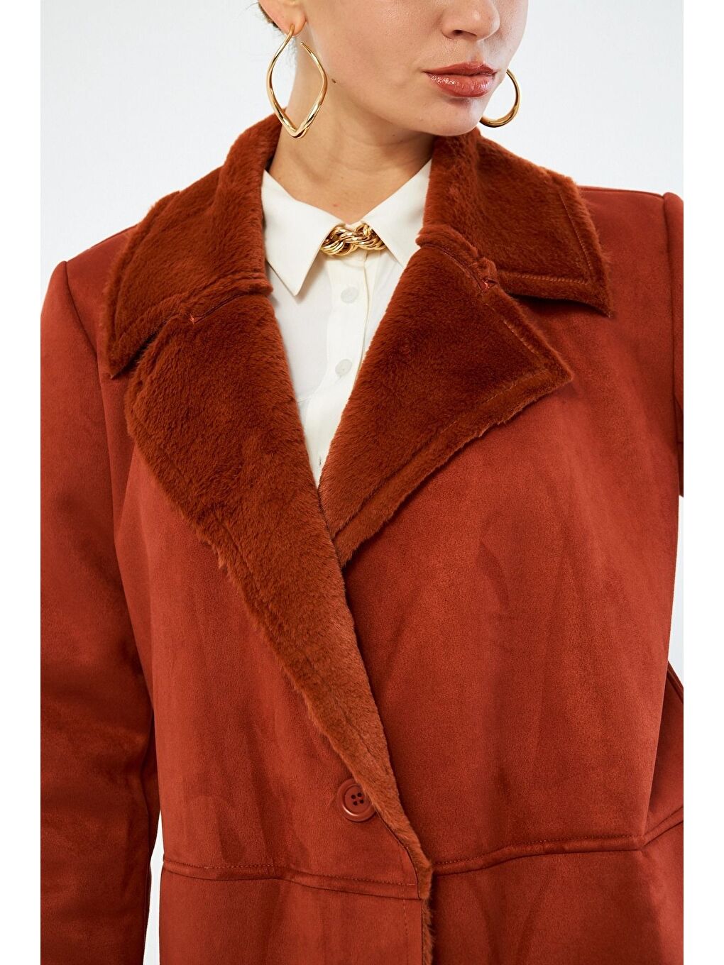 Karışık İçi Pelüşlü Gül Kurusu Kaban-3