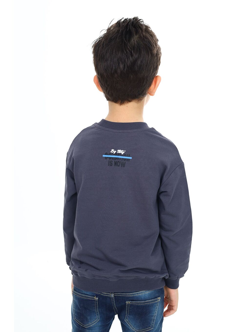 Antrasit Erkek Çocuk Baskılı Sweatshirt-3