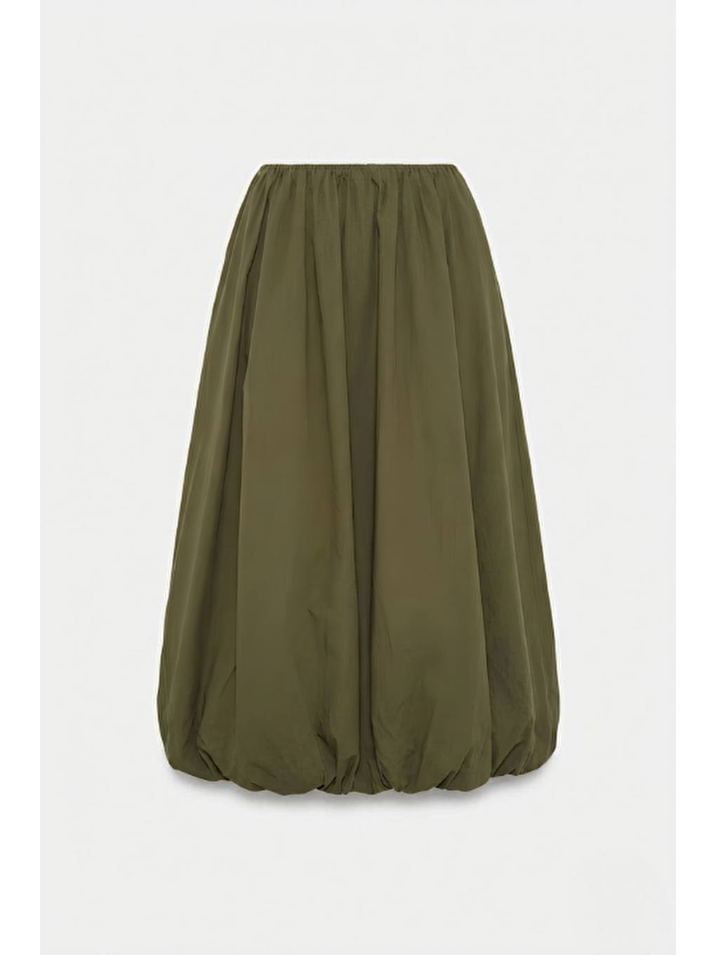 Uzun Balon Etek Haki-6