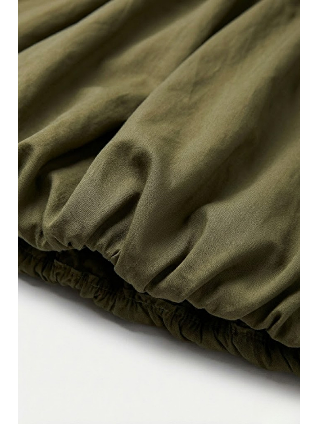 Uzun Balon Etek Haki-7