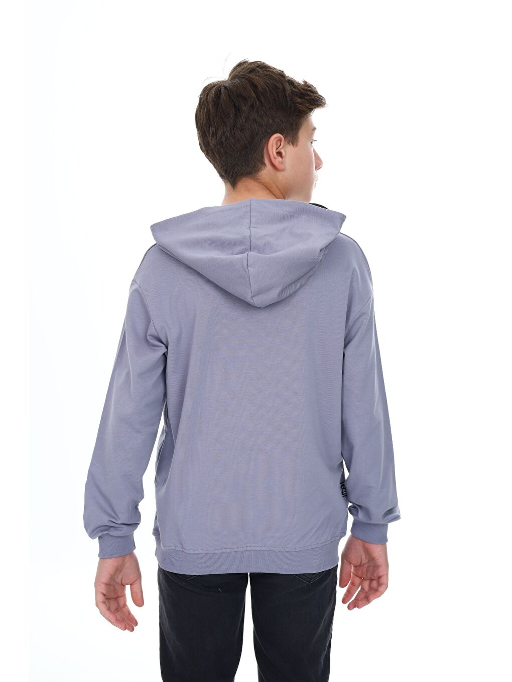 Gri Erkek Çocuk Baskılı Sweatshirt-3