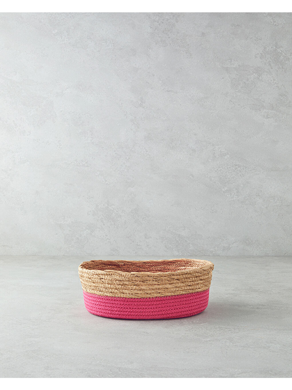 Colorful Lines Kağıt İp Sepet Pembe