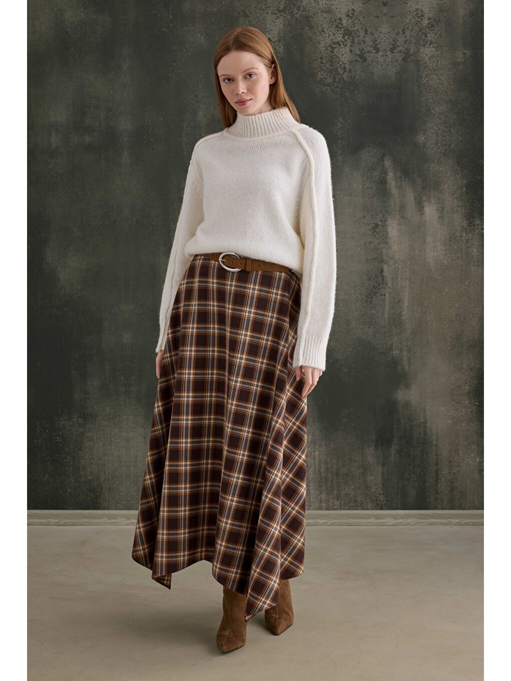 Kahverengi Asimetrik Ekose Etek-4