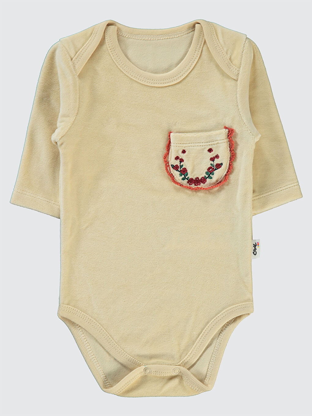 Kahverengi Baby Kız Bebek Çıtçıtlı Badi 1-18 Ay Sütlü Kahve