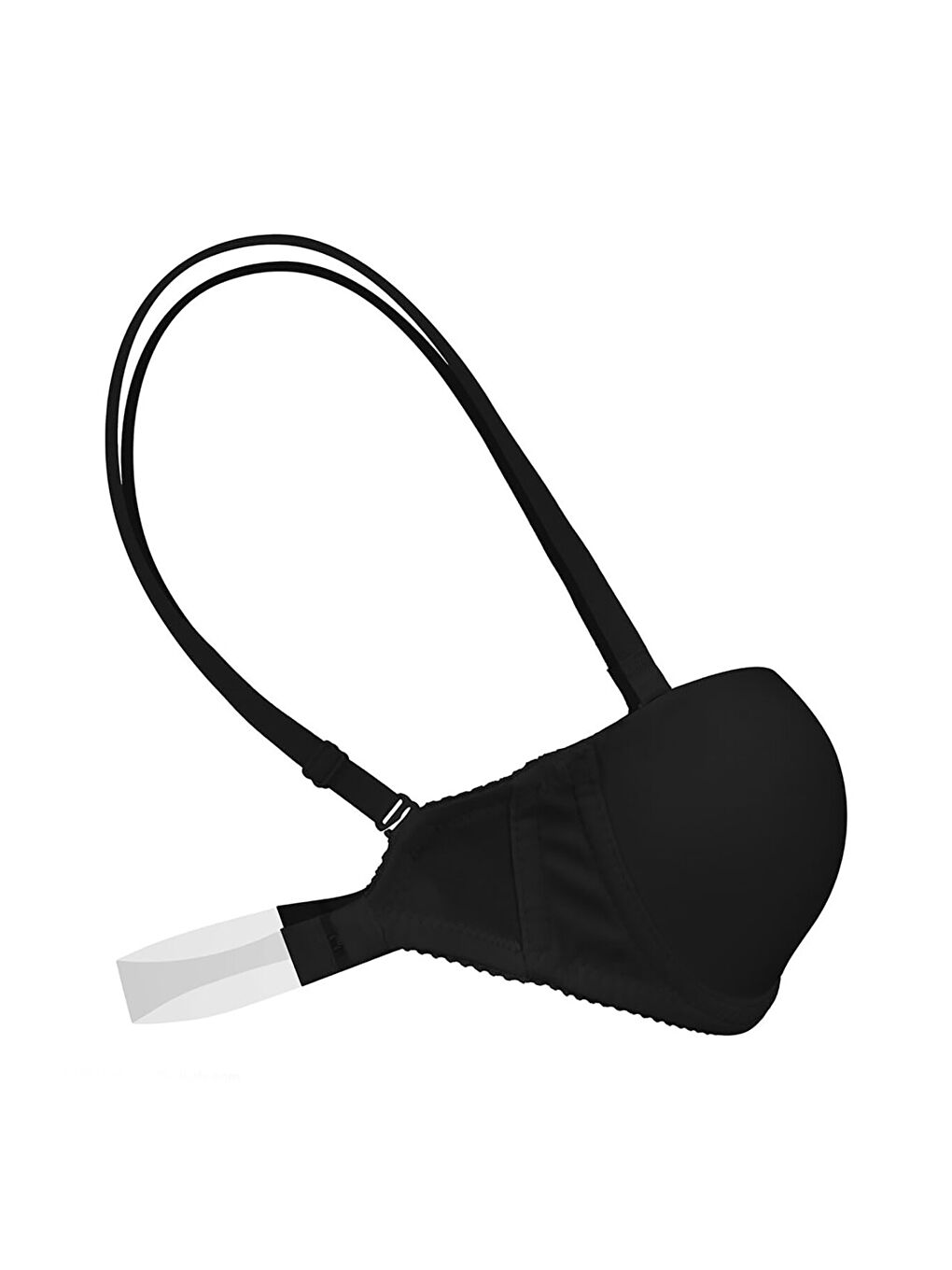 Siyah Straplez Şeffaf Sütyen-1