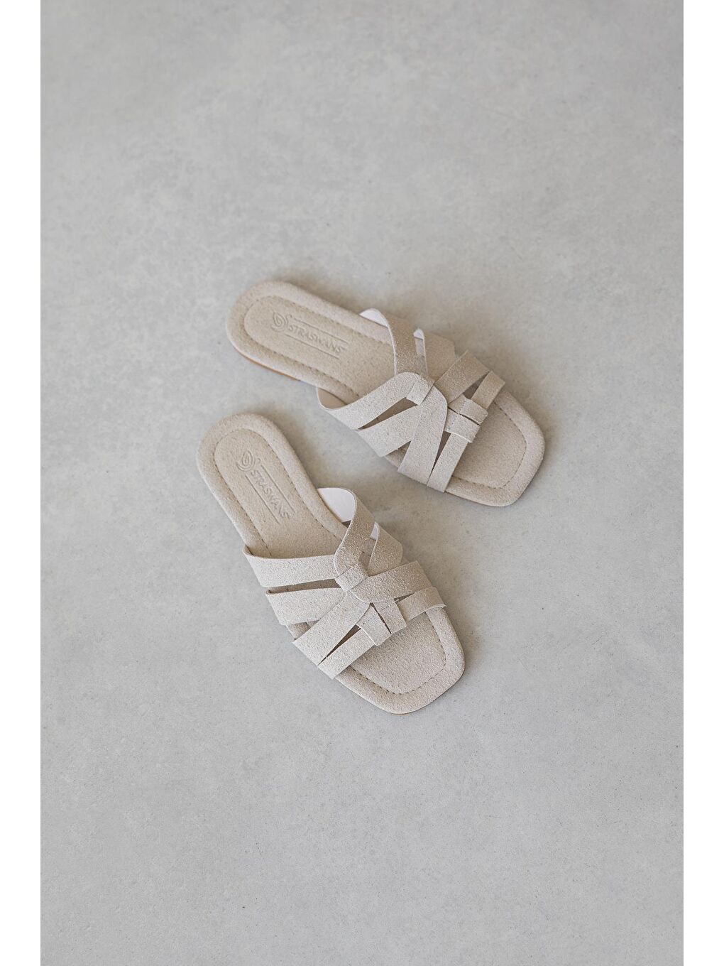 Luz Kadın Günlük Süet Terlik Bej-1