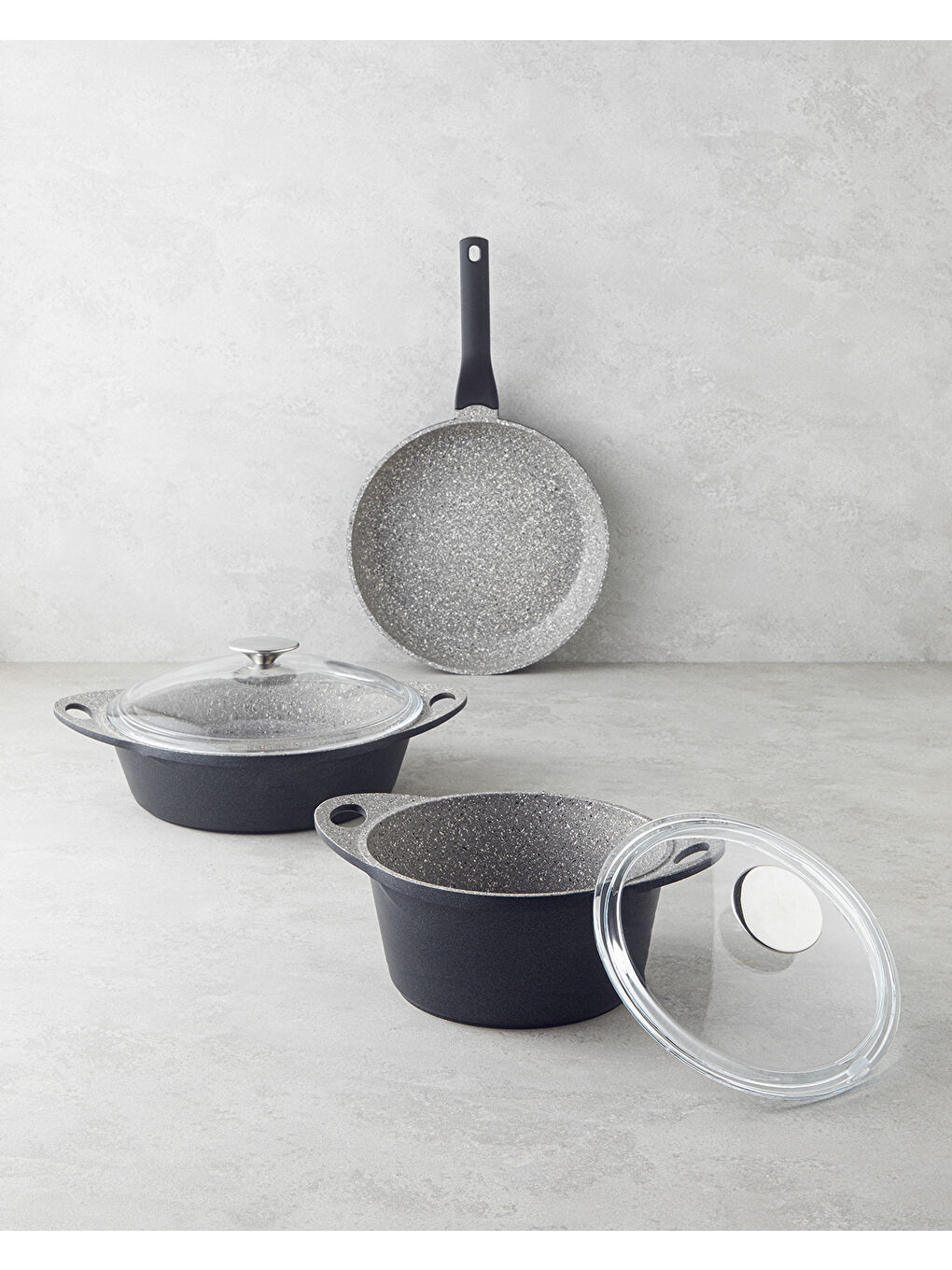 Costa 5 Parça Tencere Seti 20-26-26 cm Gri