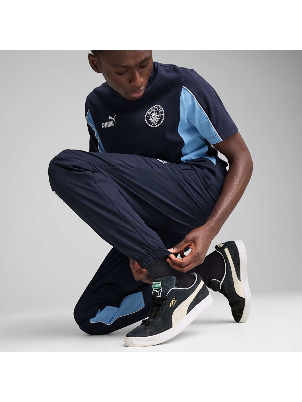 Lacivert Manchester CITY ftblARCHIVE Erkek Eşofman Altı-3
