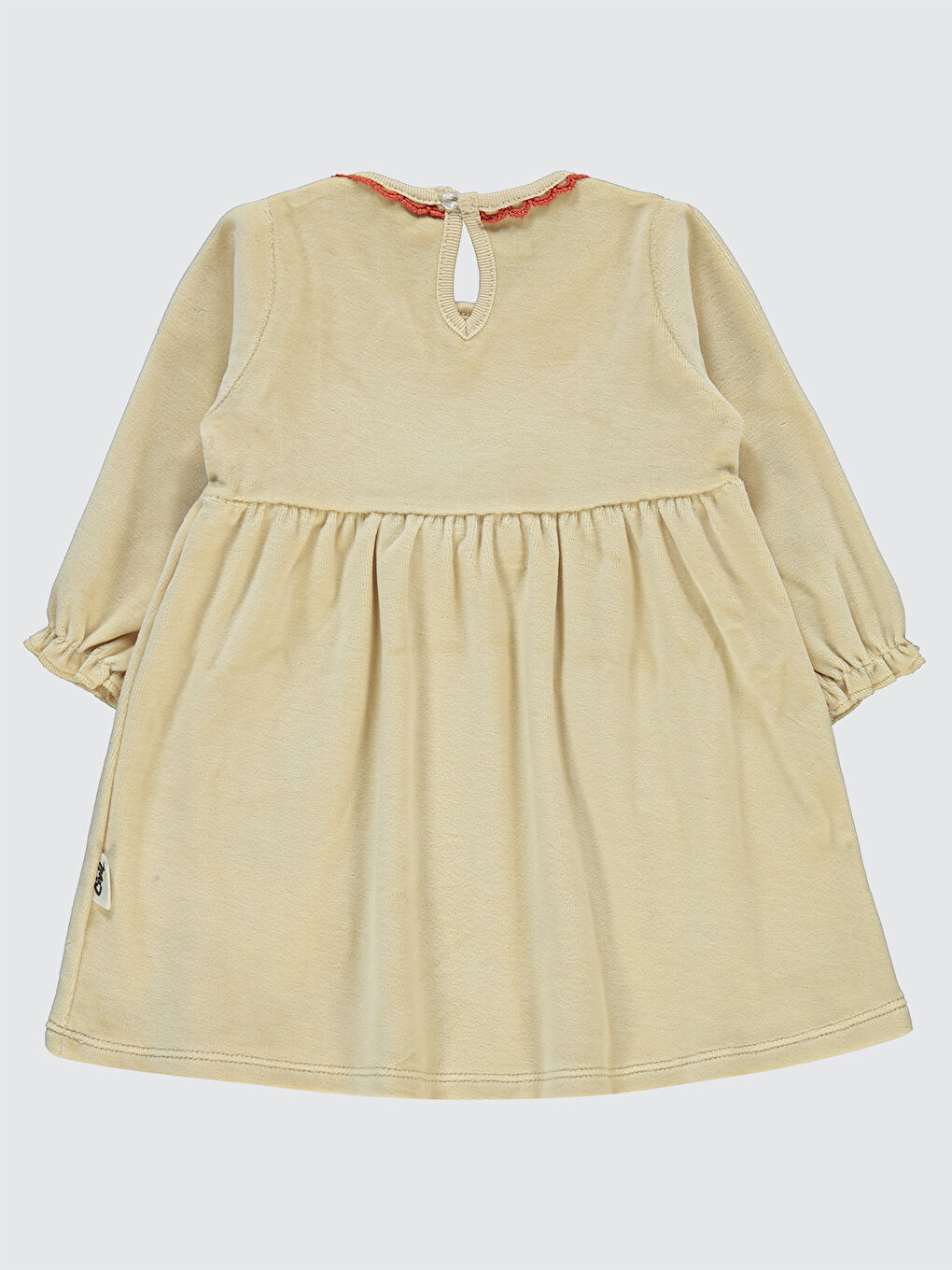 Kahverengi Baby Kız Bebek Elbise 6-18 Ay Sütlü Kahve-1