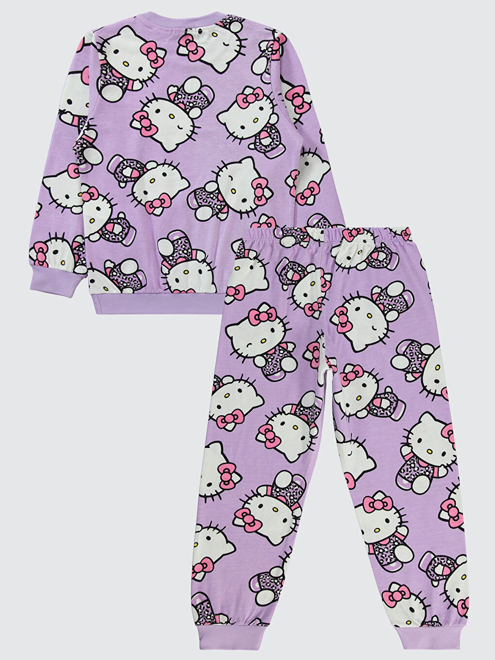 Civil Mor Hello Kitty Kız Çocuk 6-9 Yaş Pijama Takımı Dijital Lavanta - 1