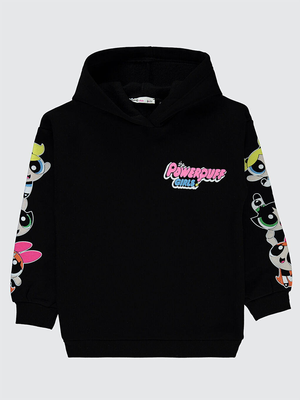 Civil Powerpuff Girls Kız Çocuk Sweatshirt 6-9 Yaş Siyah