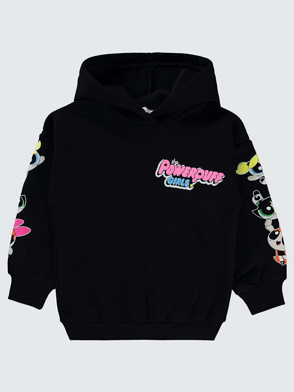 Civil Powerpuff Girls Kız Çocuk Sweatshirt 2-5 Yaş Siyah