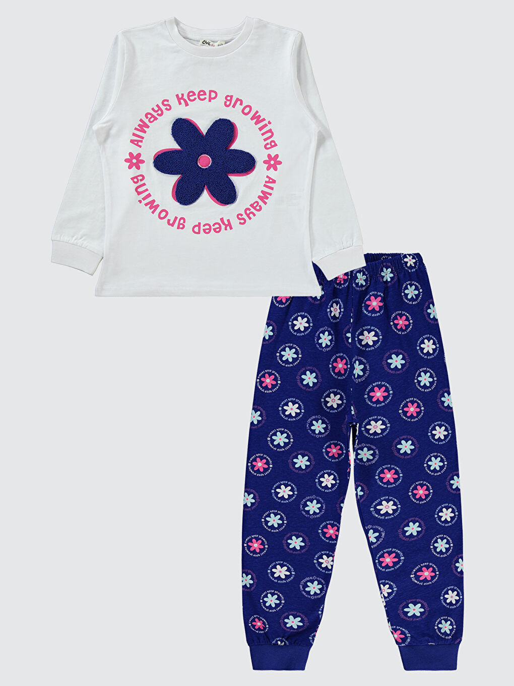 Civil Mavi Girls Kız Çocuk Pijama Takımı 6-9 Yaş Saks