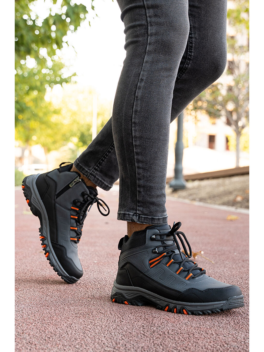 Gri D0888 Su Geçirmez Unisex Outdoor Trekking Bot-4