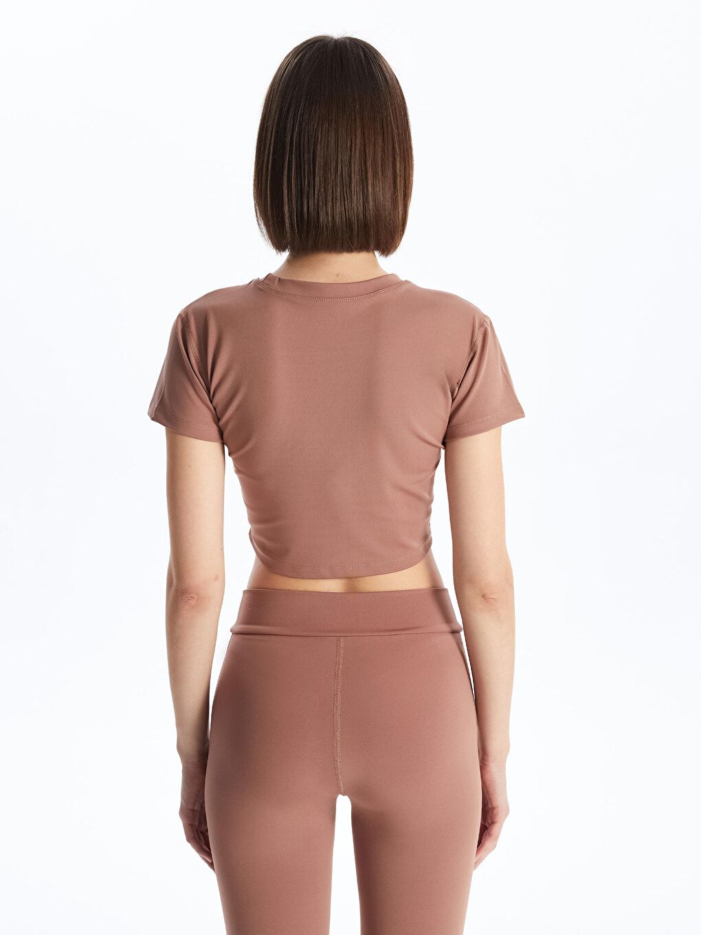 Bej Vizon Crop Tshirt