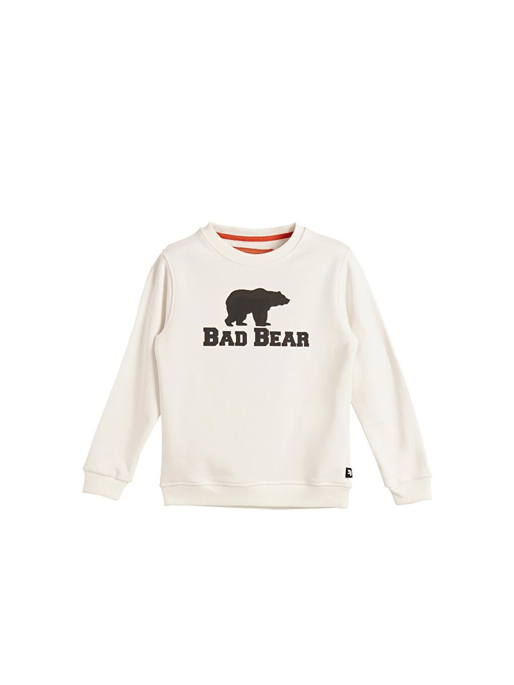 Bad Bear Beyaz Logo Crewneck Kids Off-White Beyaz  Baskılı Çocuk Sweatshirt