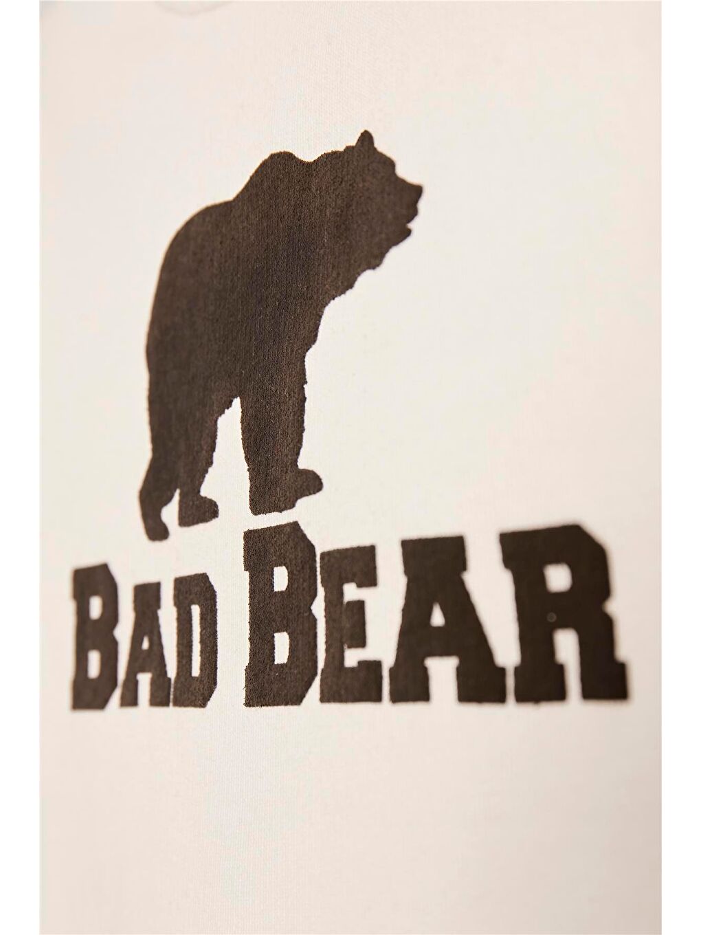 Bad Bear Beyaz Logo Crewneck Kids Off-White Beyaz  Baskılı Çocuk Sweatshirt - 1