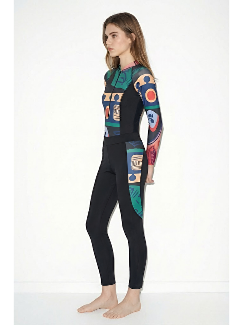 Yüzücü Mayo Tayt Etek 3lü Oyun Mayo Siyah-7