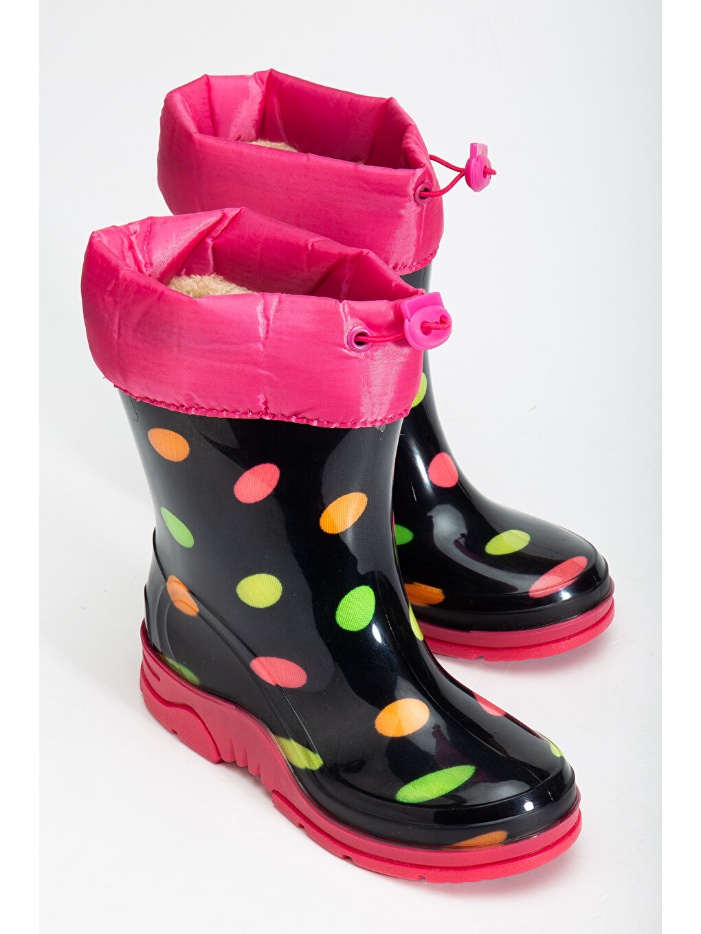 Pembe Arısan Termal Kürklü Soğuk Geçirmez Unisex Çocuk Çizme-2