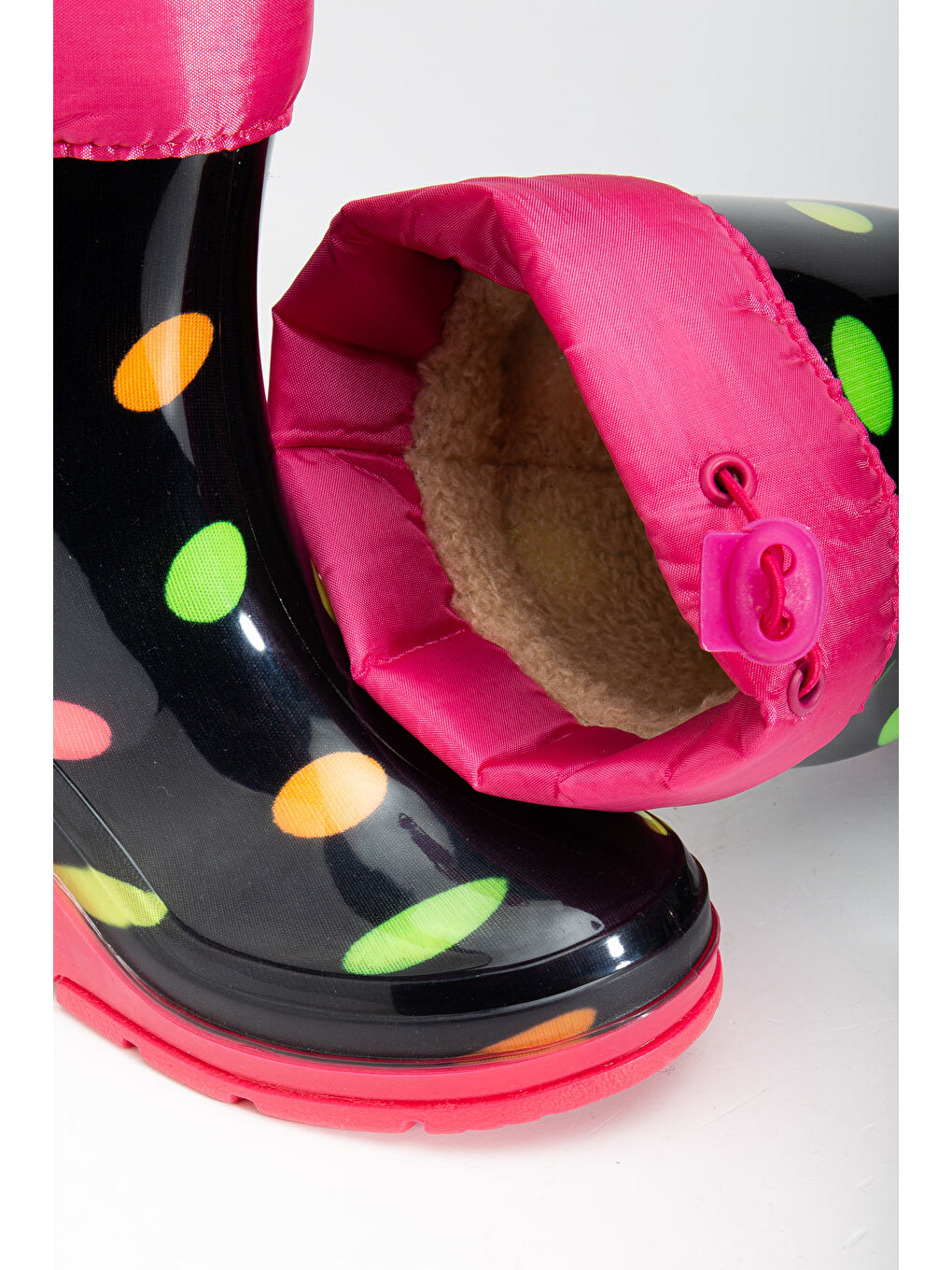 Pembe Arısan Termal Kürklü Soğuk Geçirmez Unisex Çocuk Çizme-3