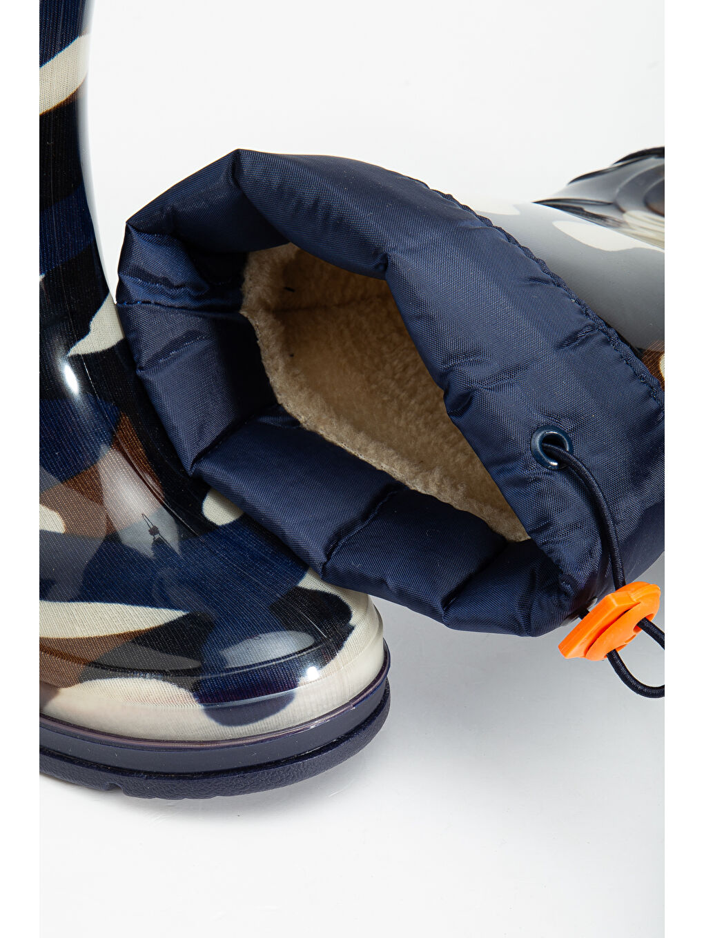 Lacivert Arısan Termal Kürklü Soğuk Geçirmez Unisex Çocuk Çizme-3