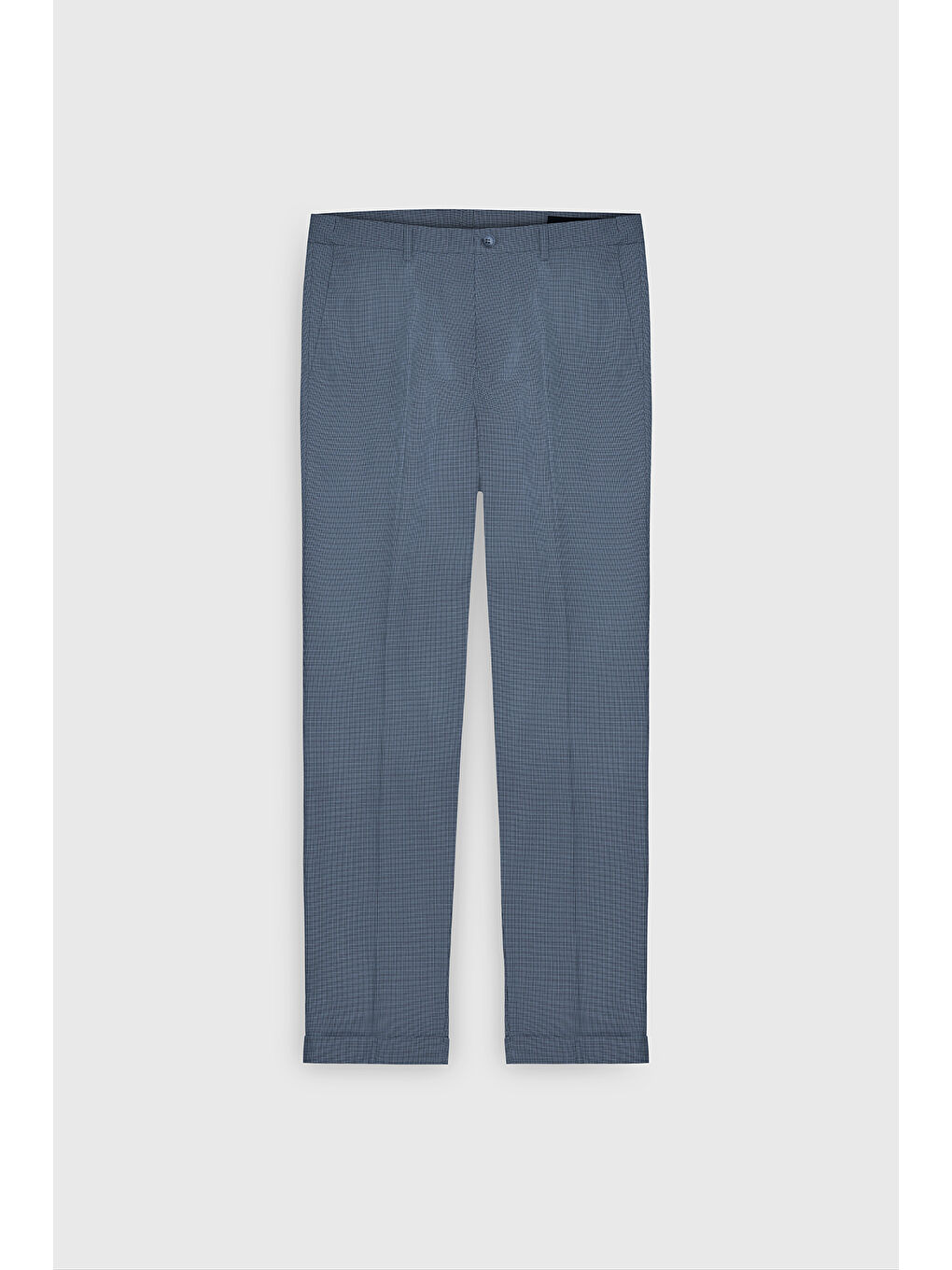 Erkek Koyu Mavi-Mavi Slim Fit Dar Kesim Yan Cepli Desenli Beli Lastikli Pantolon-5