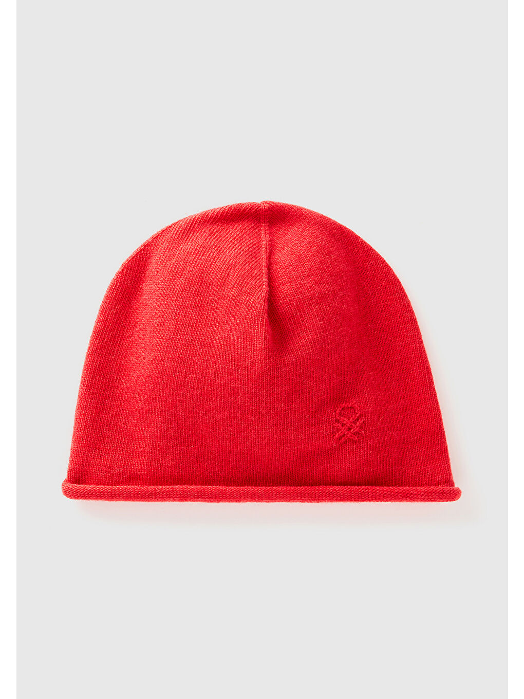 Kadın Bordo Yün ve Kaşmir Karışımlı Önü Logo Detaylı Bere