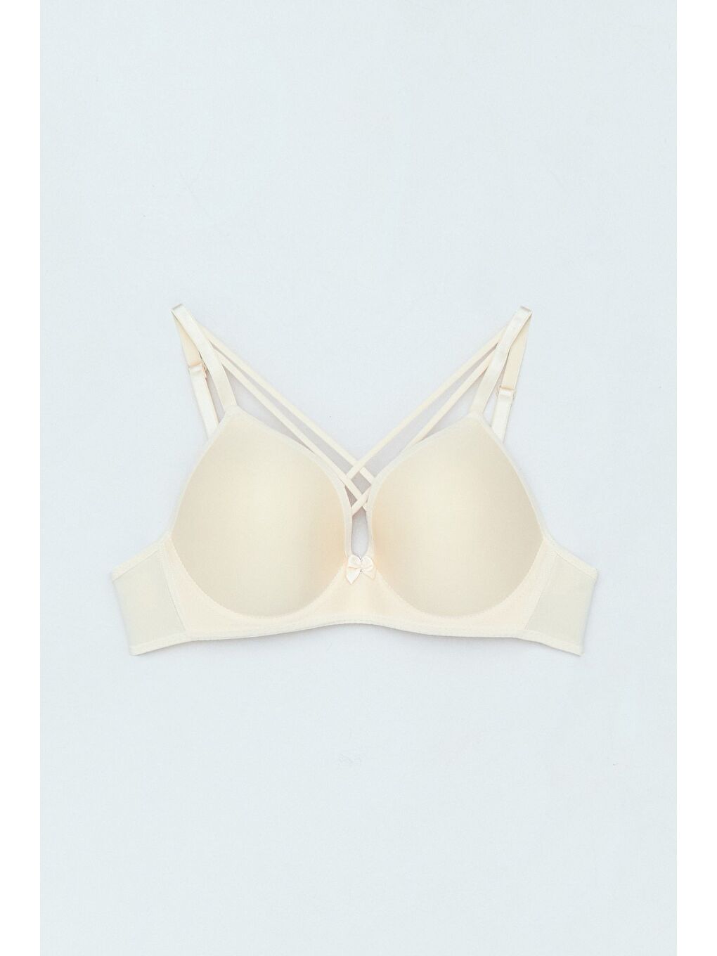 Bej Desteksiz Çapraz Sütyen