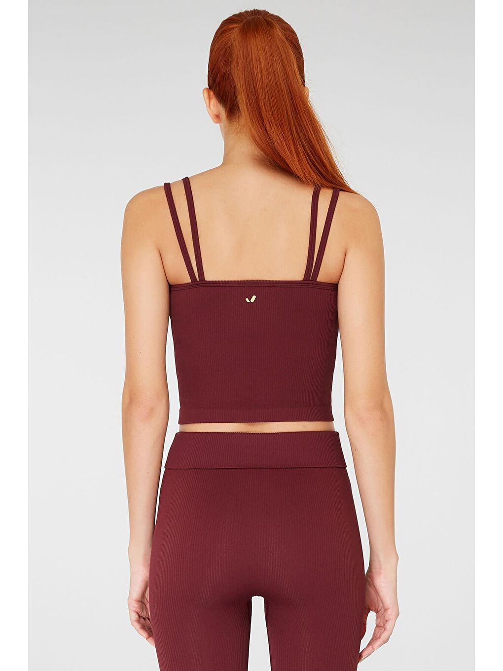 JERF Bordo Darwin Çift Askılı Crop Top Bordo - 1