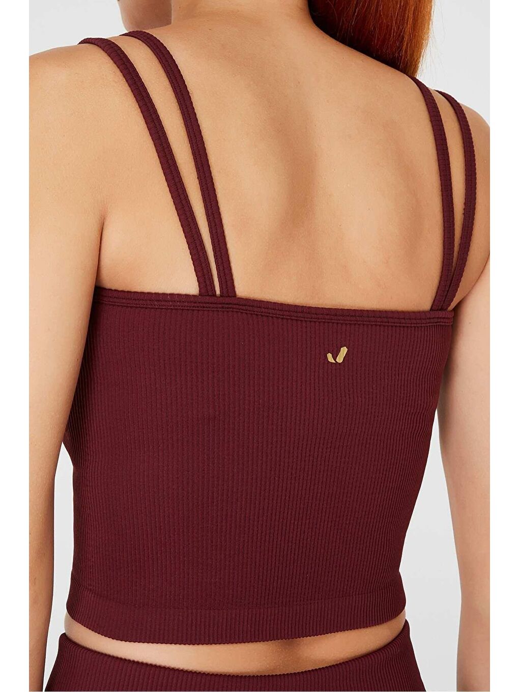 JERF Bordo Darwin Çift Askılı Crop Top Bordo - 2