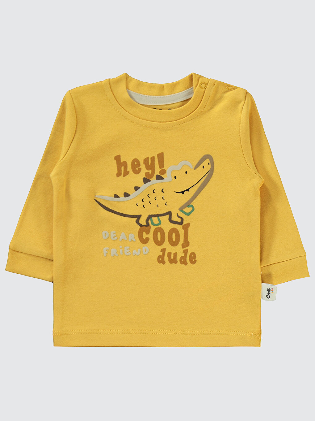 Civil Kahverengi Baby Erkek Bebek 2'li Sweatshirt 6-18 Ay Hardal - 3