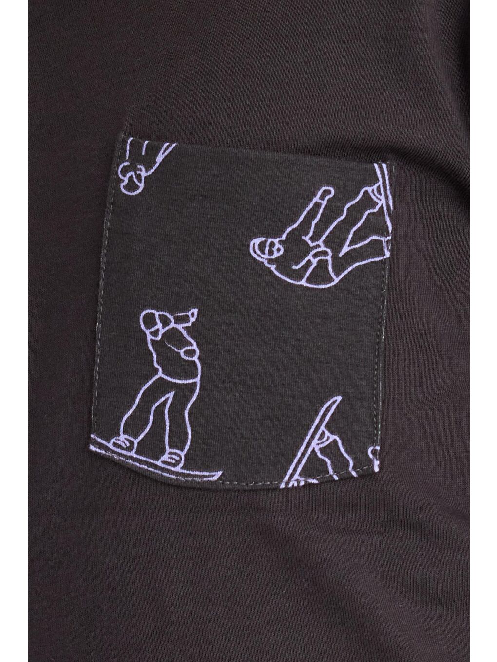 Snowboard Erkek Çocuk Pijama Takım Lacivert-3