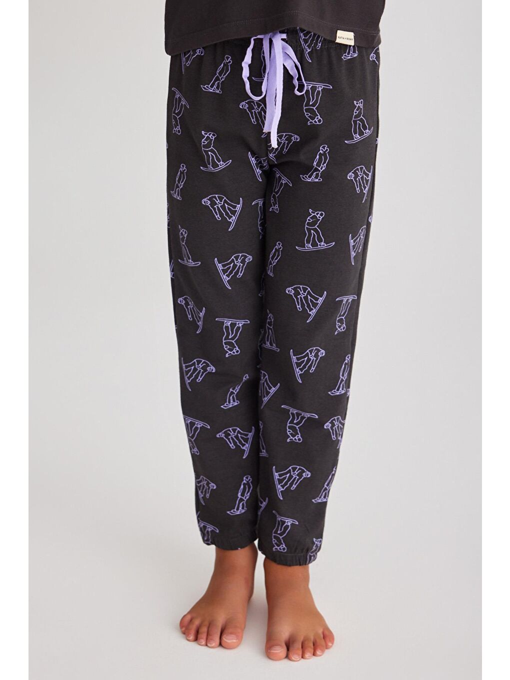 Snowboard Erkek Çocuk Pijama Takım Lacivert-4