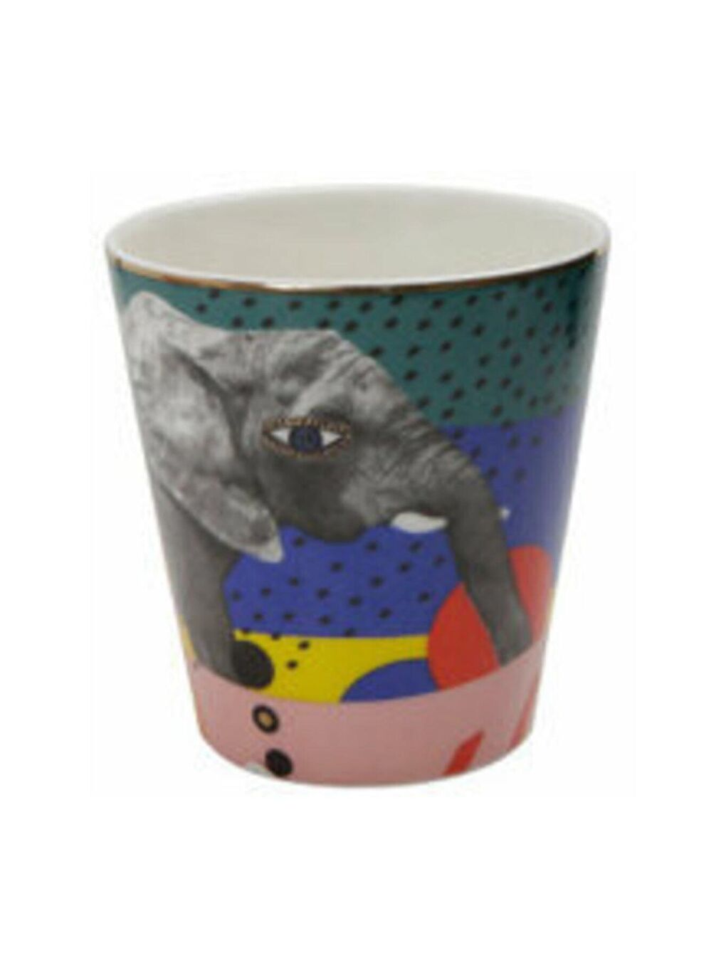 PORLAND Beyaz-Renklibaskı Wild Life Elephant Bardak 320cc 04ALM005260