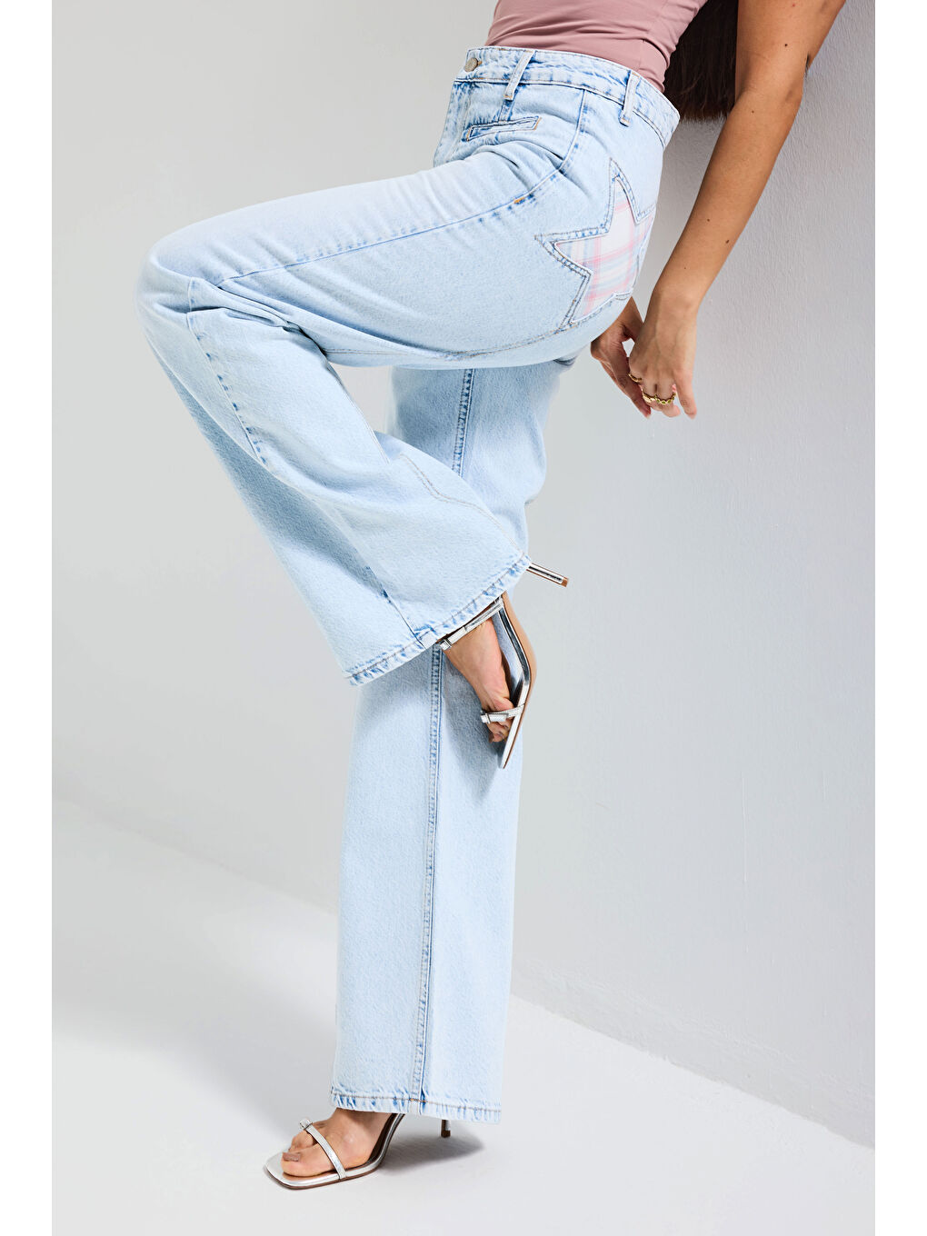 Mavi Kadın Ice 4s6-3 Straight Fit Cep Yıldız Detaylı Özel Tasarım Denim Jean-2