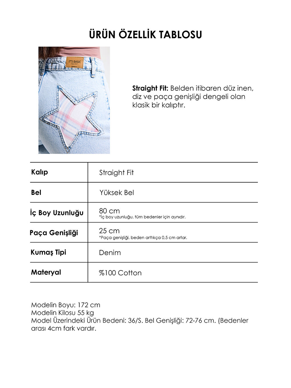 Mavi Kadın Ice 4s6-3 Straight Fit Cep Yıldız Detaylı Özel Tasarım Denim Jean-4